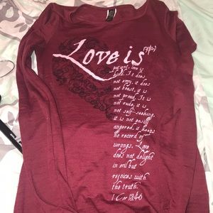 Long sleeve scripture shirt